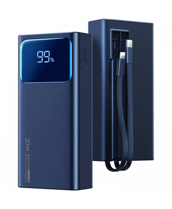 Remax RPP-571 Voyage Series 30000mAh Powerbank PD+QC3.0 22.5W With Bilt-In Cable